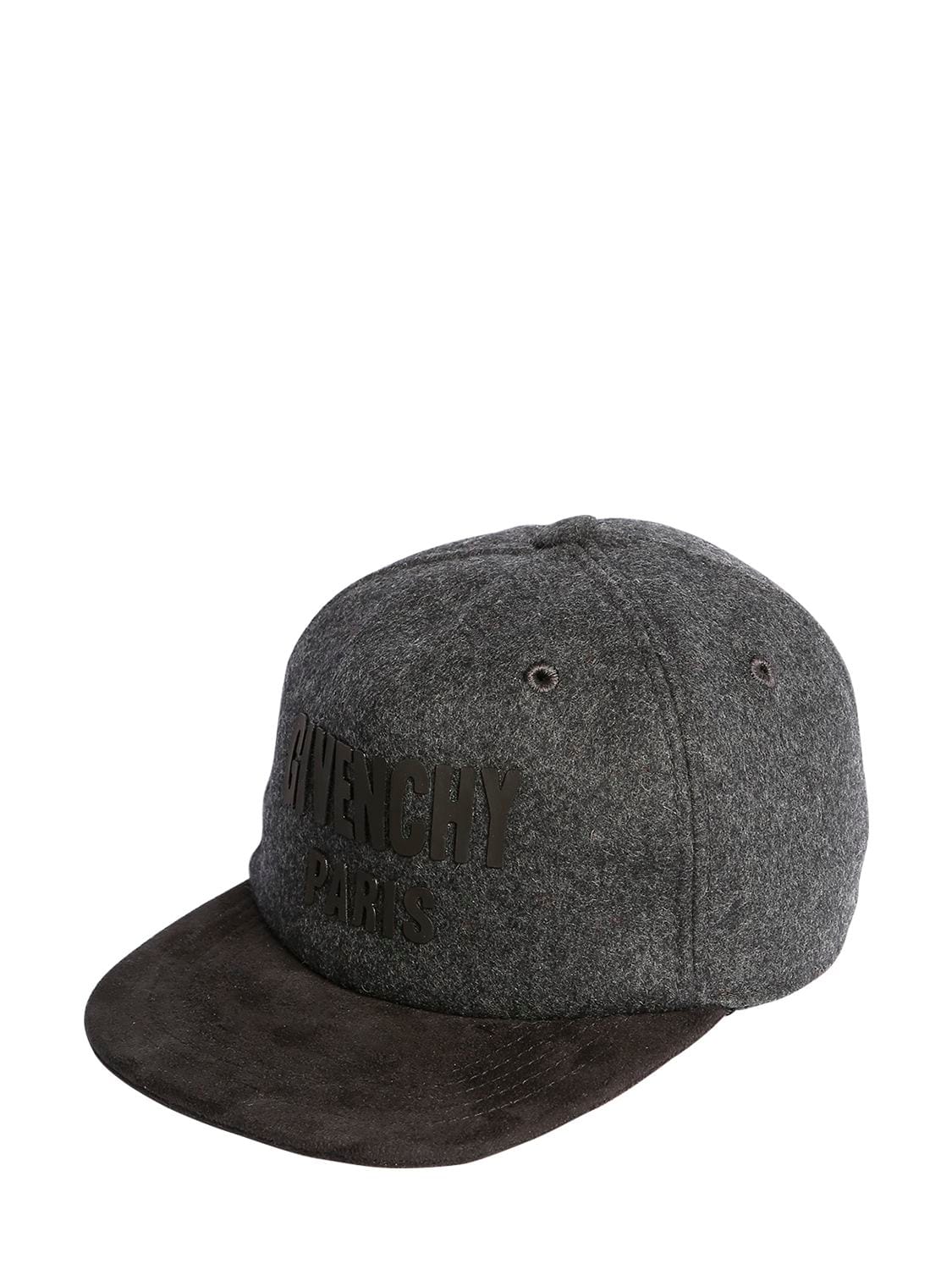 Givenchy Kids' Felt Wool & Suede Hat In Grey,black