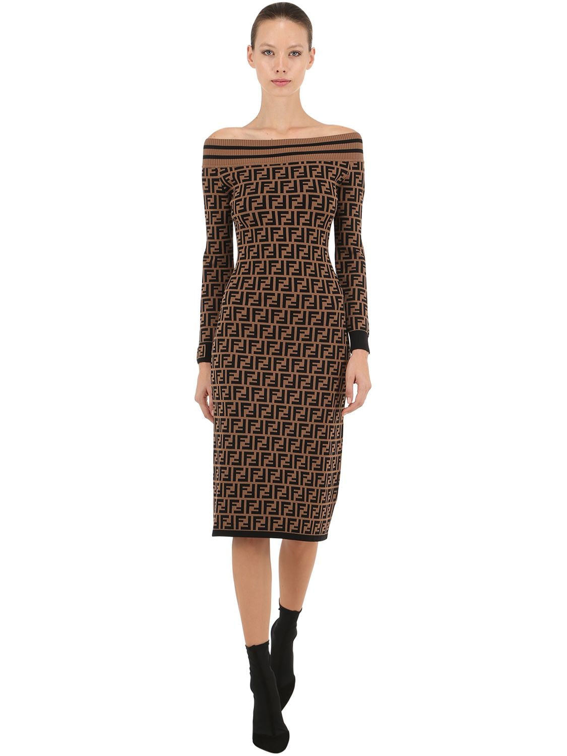 Fendi off store shoulder dress