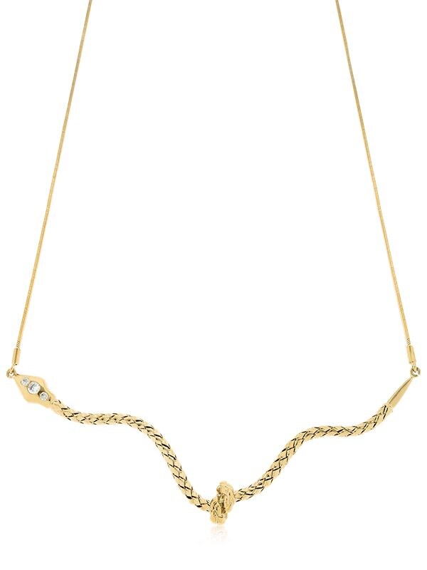 May Moma Snake Knot Necklace In Gold