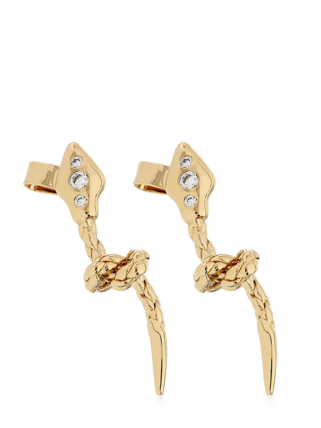 May Moma Snake Knot Earrings In Gold