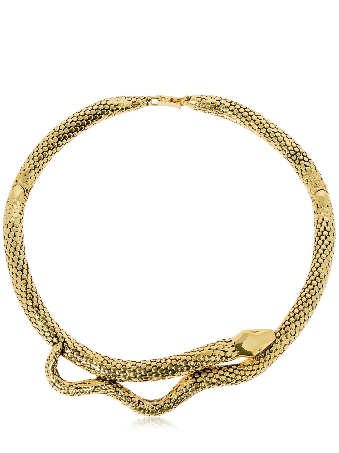 Aurelie Bidermann Tao Collier Serpent Necklace In Gold
