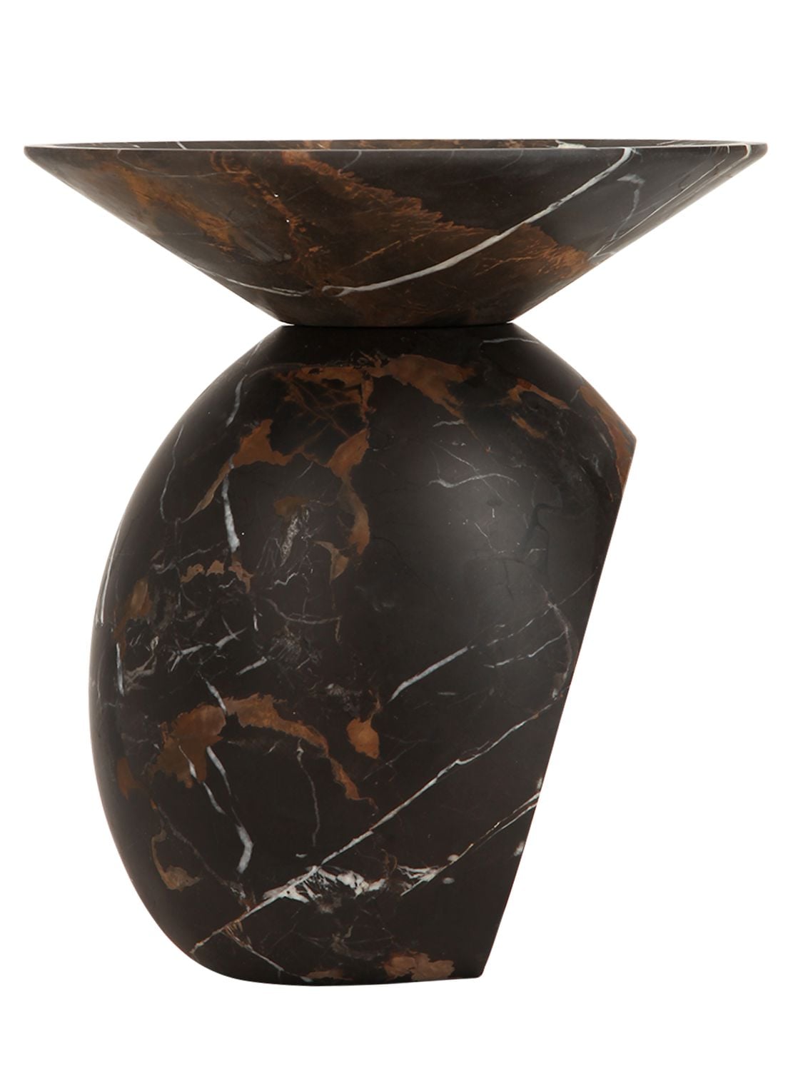 Shop Bloc Studios Iris Marble Vase In Black,white