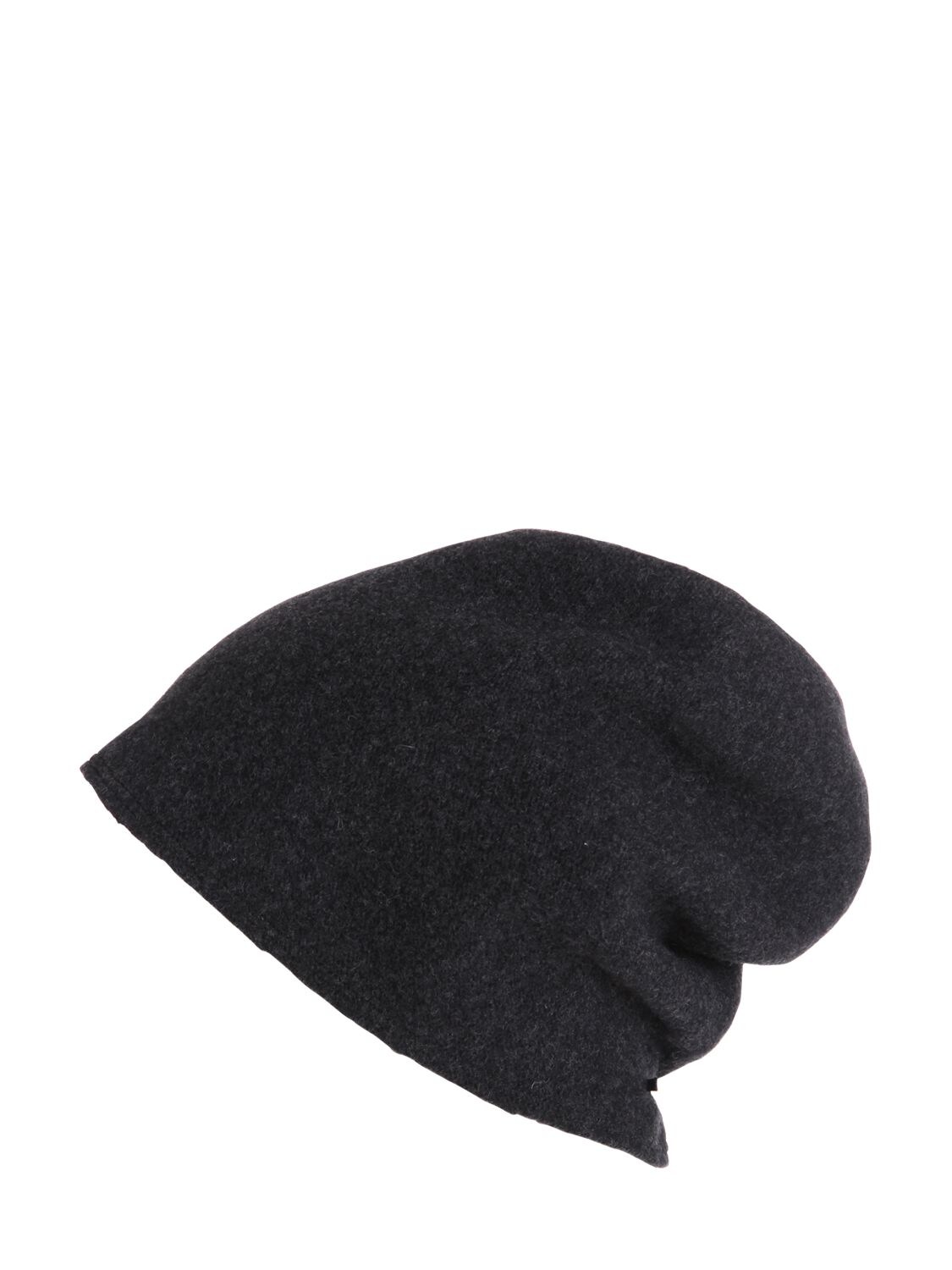 Scha Taiga Long Wool Beanie Hat In Grey