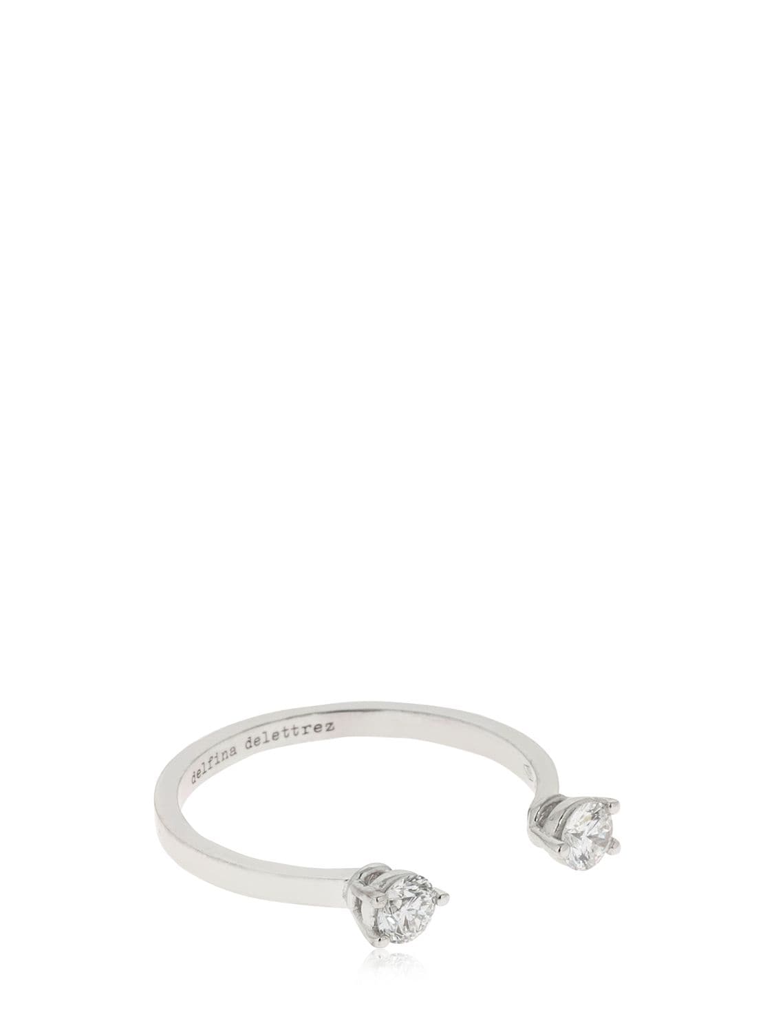 Shop Delfina Delettrez 18kt Diamond Dots Ring In Silver,diamond