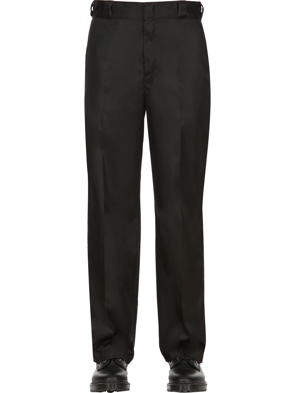 Prada Slim-fit Gabardine Trousers In Black