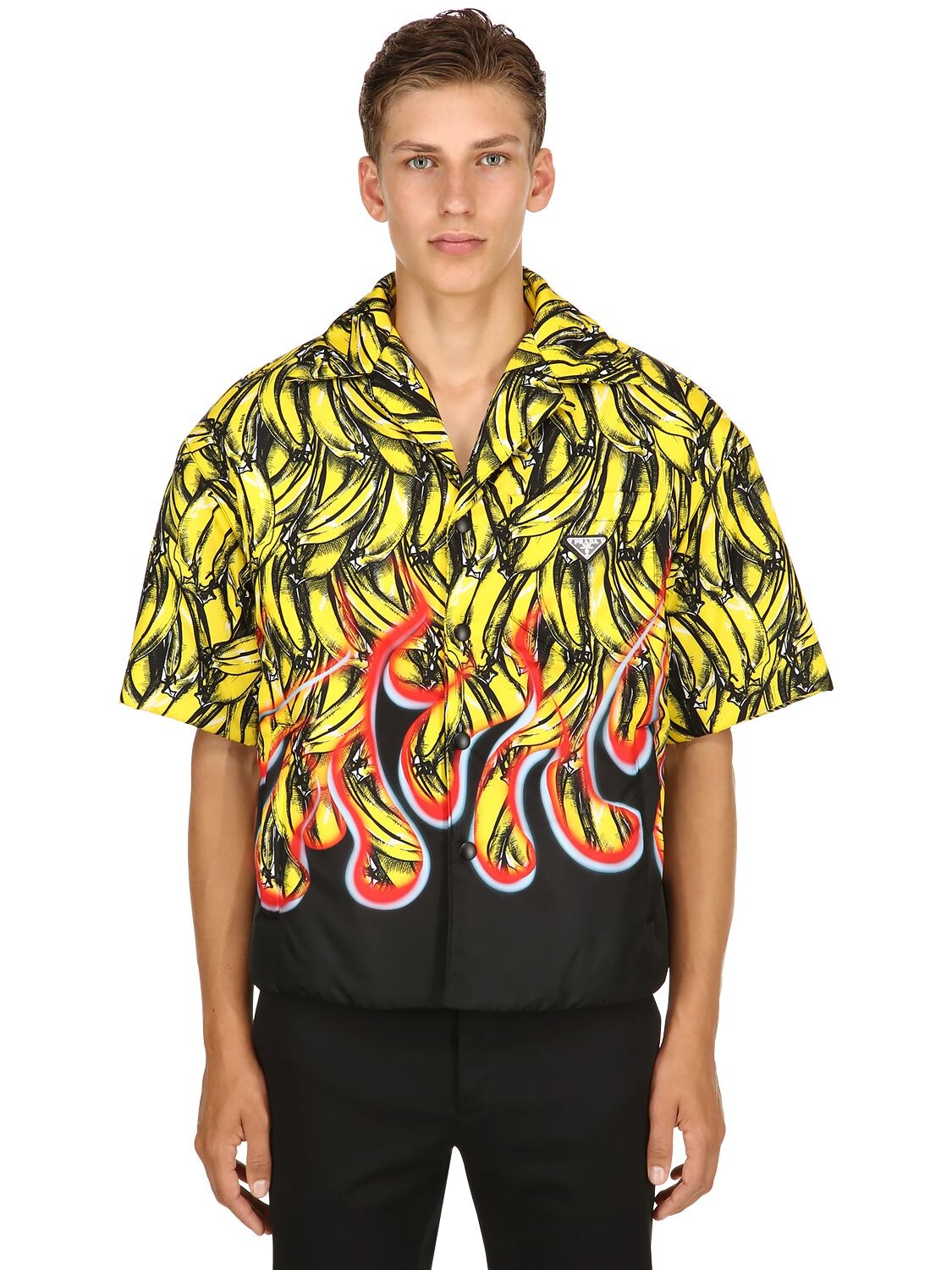 PRADA PRINTED NYLON GABARDINE BOWLING SHIRT,68IRNA035-RjBEN0E1