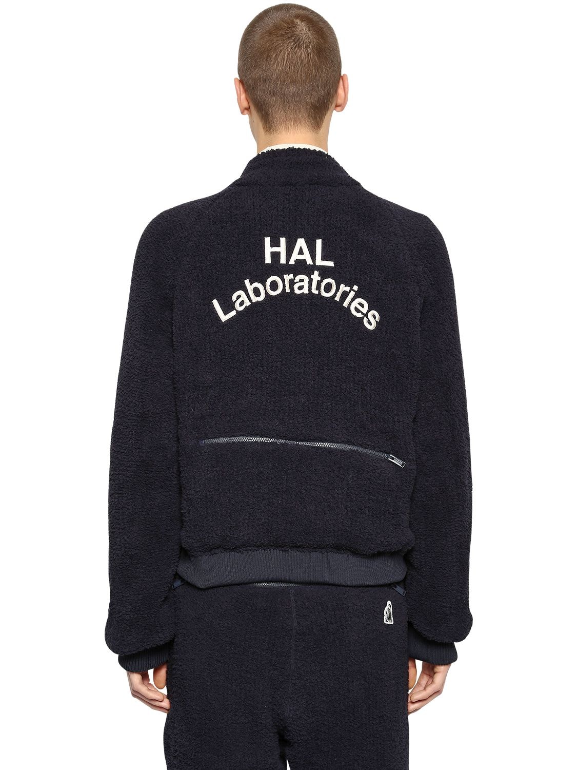 Undercover Embroidered Tech Terrycloth Sweatshirt In Navy