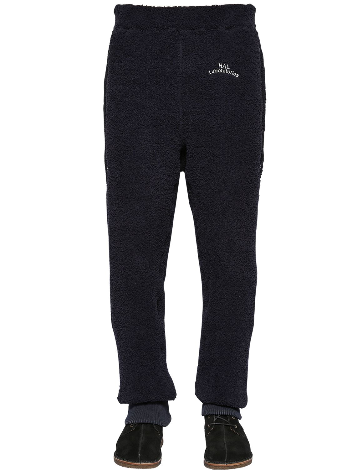 Undercover Embroidered Tech Terrycloth Sweatpants In Navy