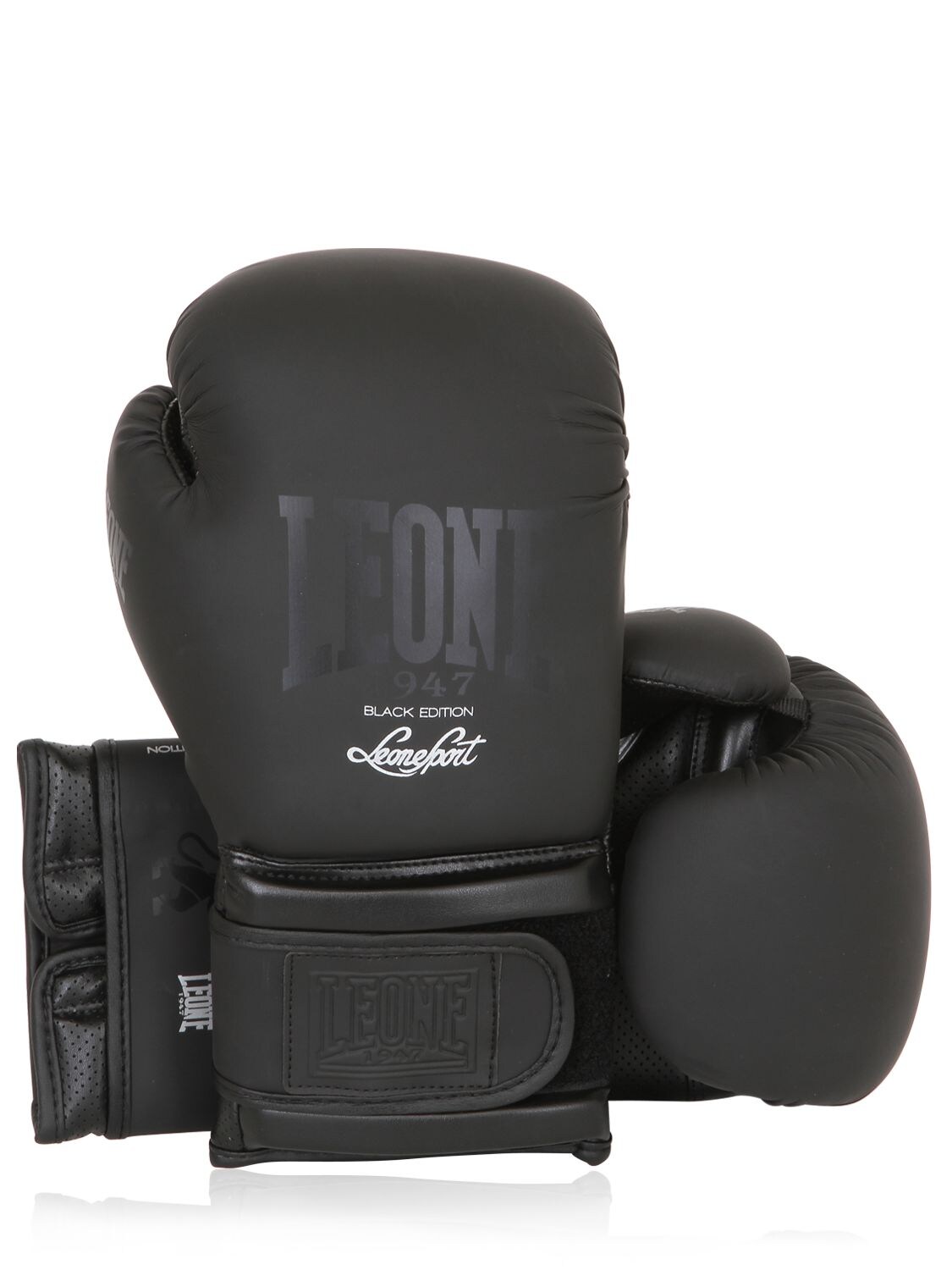 Leone 1947 10oz Faux Leather Boxing Gloves In Black