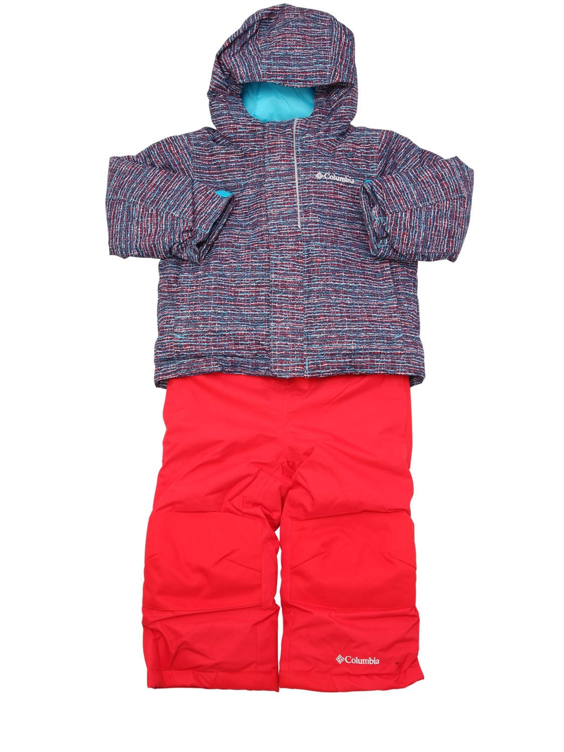 Columbia Puffer Ski Jacket & Jumpsuit In 红色/多色