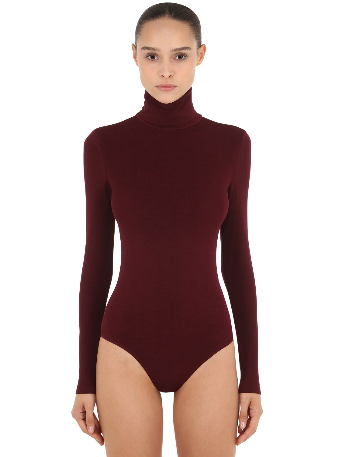 Wolford Colorado Microfiber Seamless Bodysuit In Merlot ModeSens