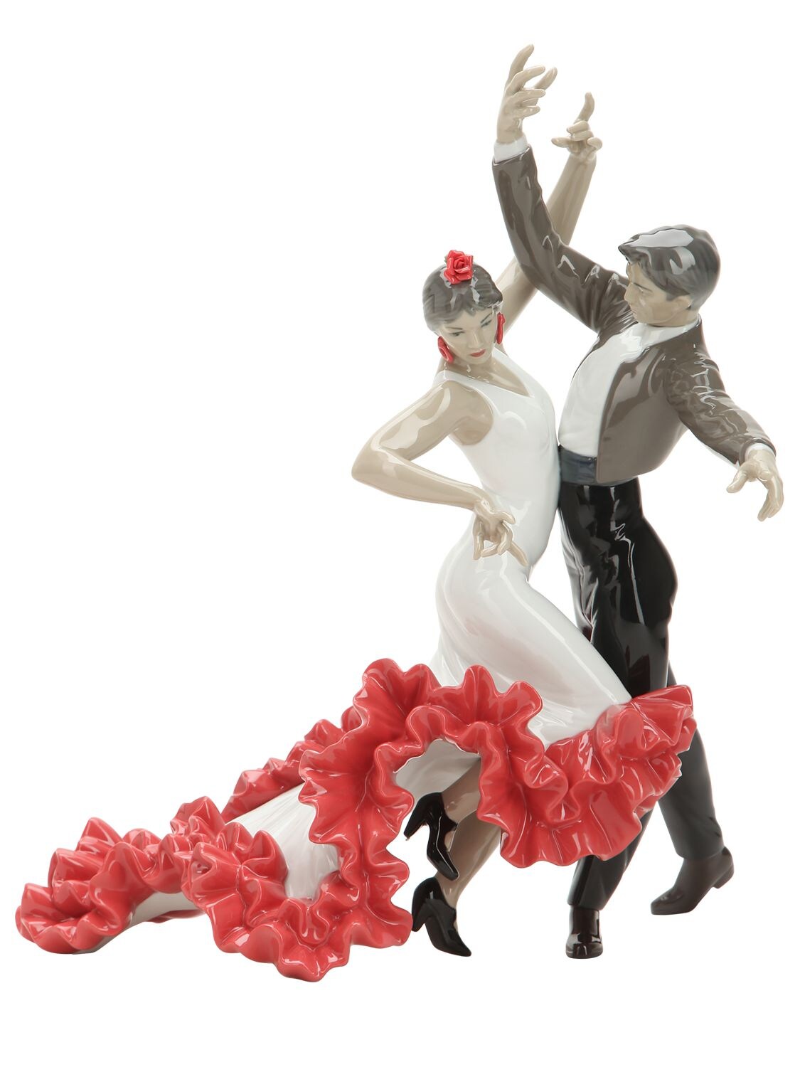 Lladrò Flamenco Dancers Couple In Multicolor