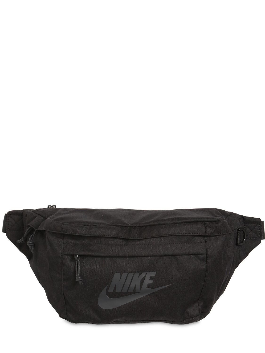 Nike Logo Techno Canvas Belt Pack In Black