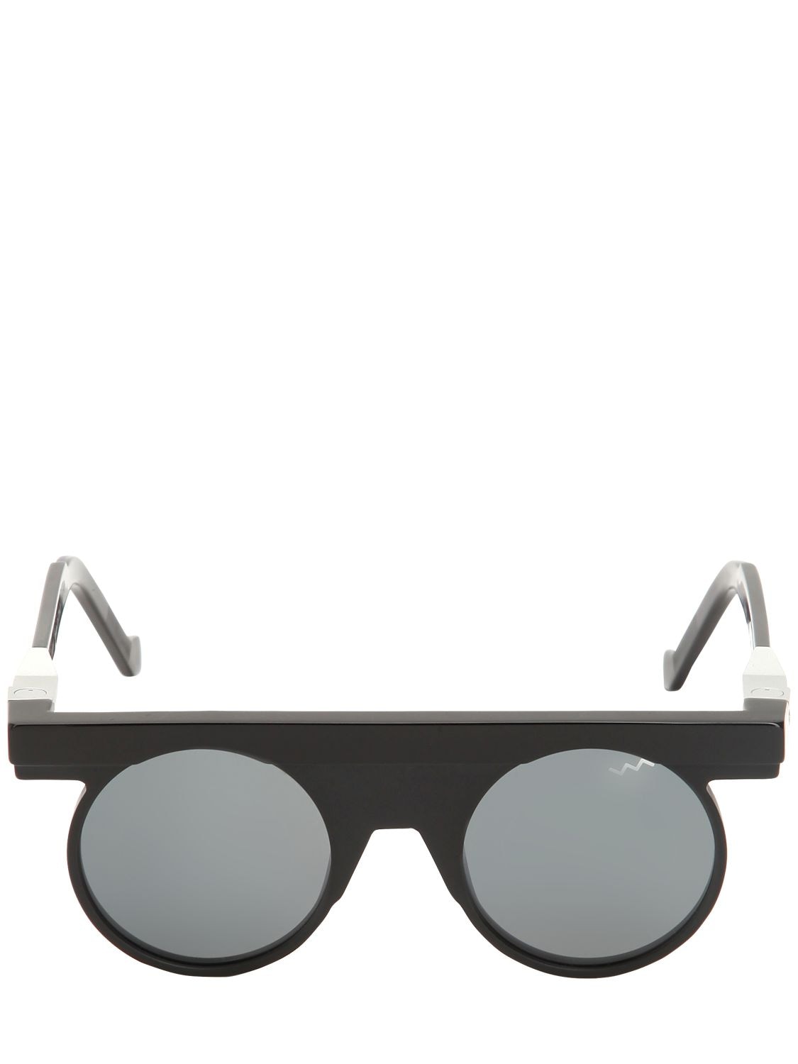 Vava Rounded Matte & Shiny Acetate Sunglasses In Black