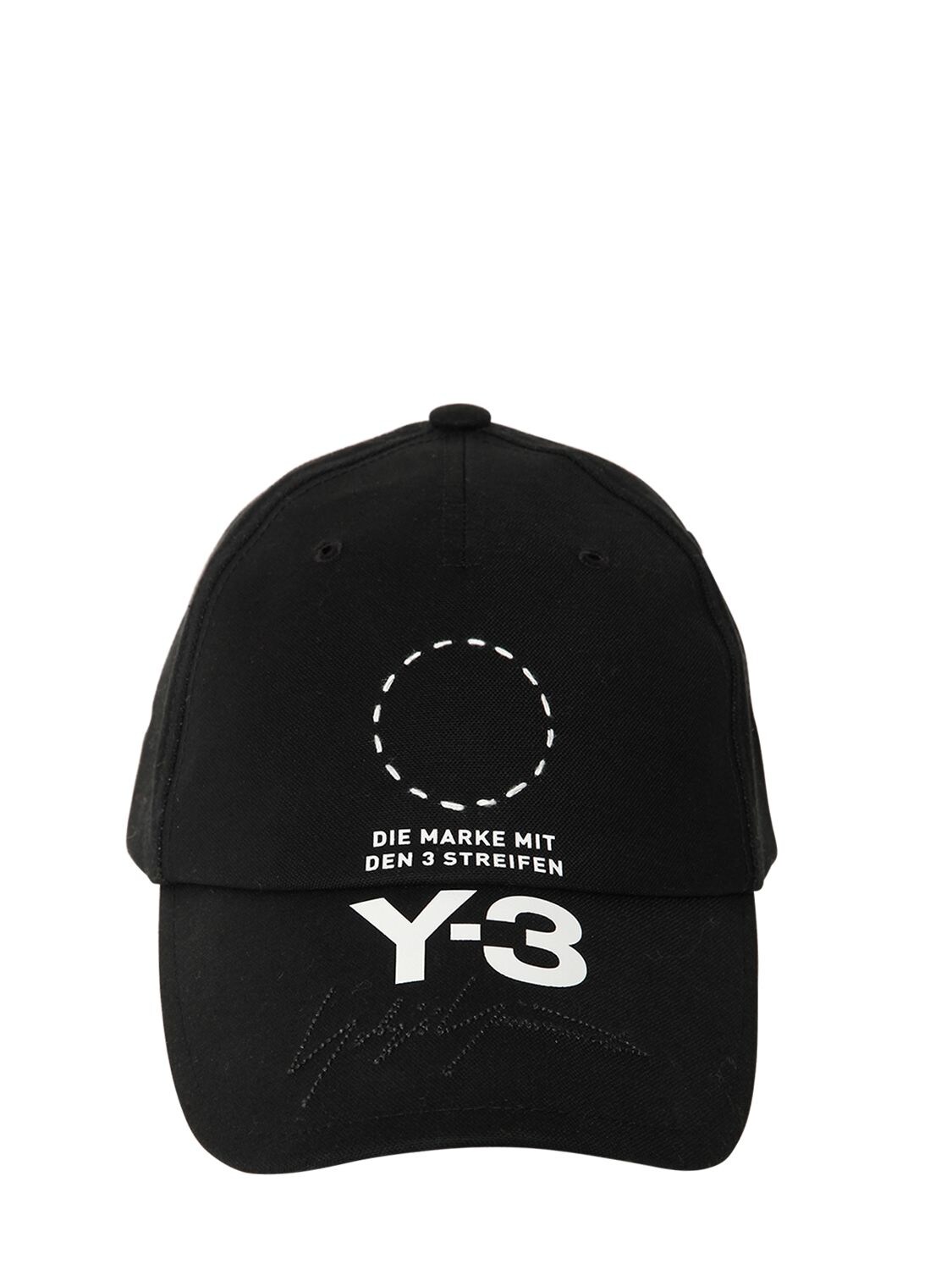 Y-3 STREET EMBROIDERED & PRINTED HAT,68IVWZ002-QkxBQ0s1
