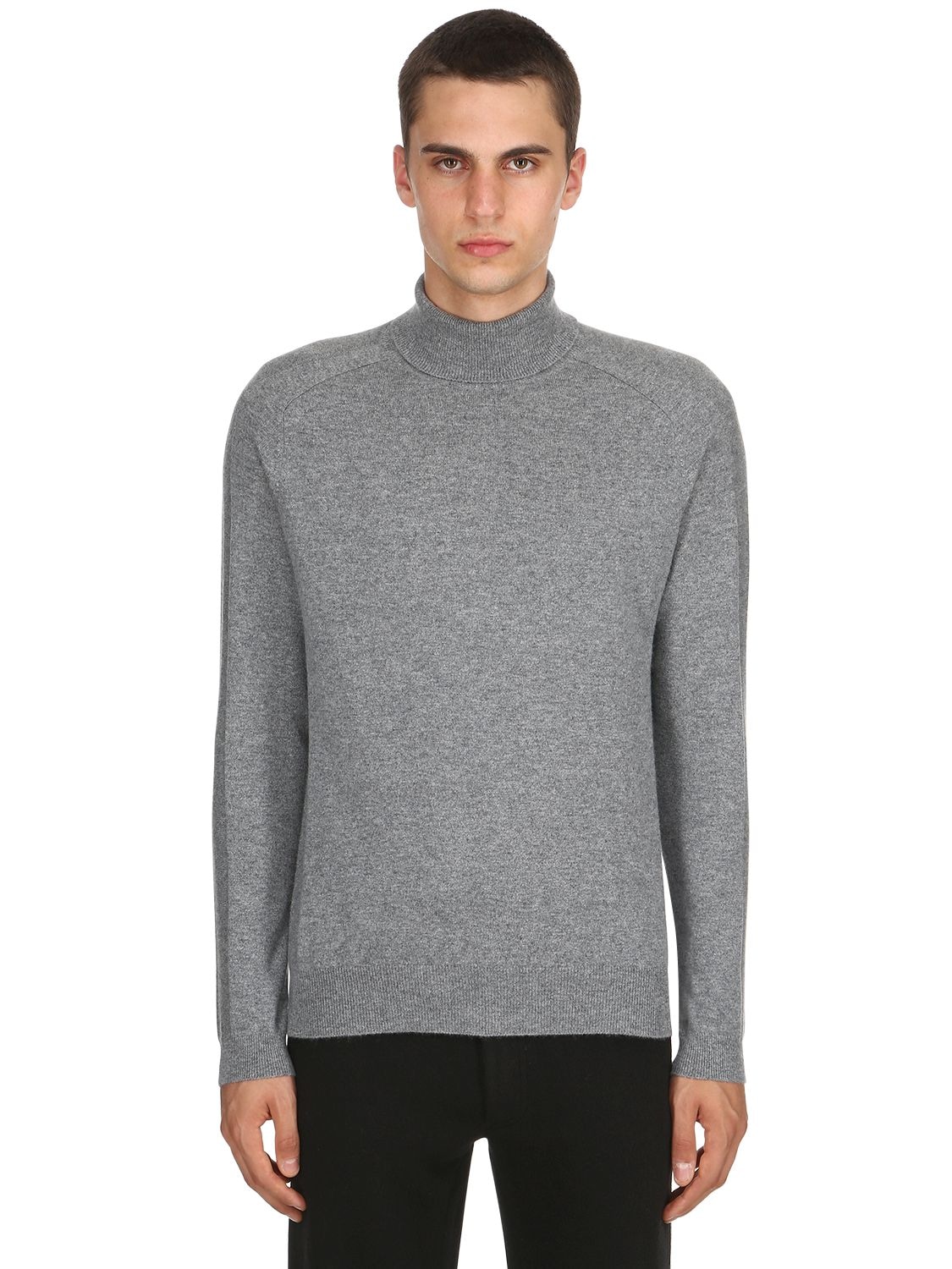 Falke Premium Cashmere Turtleneck Sweater In Light Grey