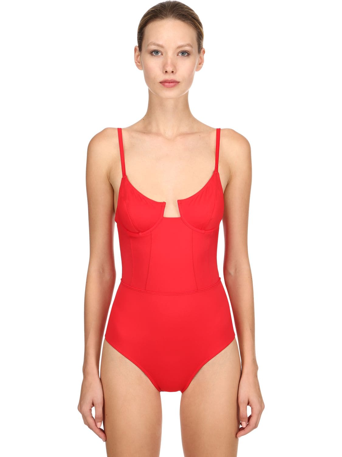 SOLID & STRIPED RE DONE ONE PIECE SWIMSUIT W/ UNDERWIRE 68IW3W004-MTUXMG2