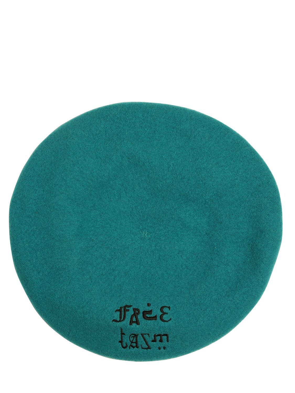 Facetasm Logo刺绣羊毛贝雷帽 In Light Blue