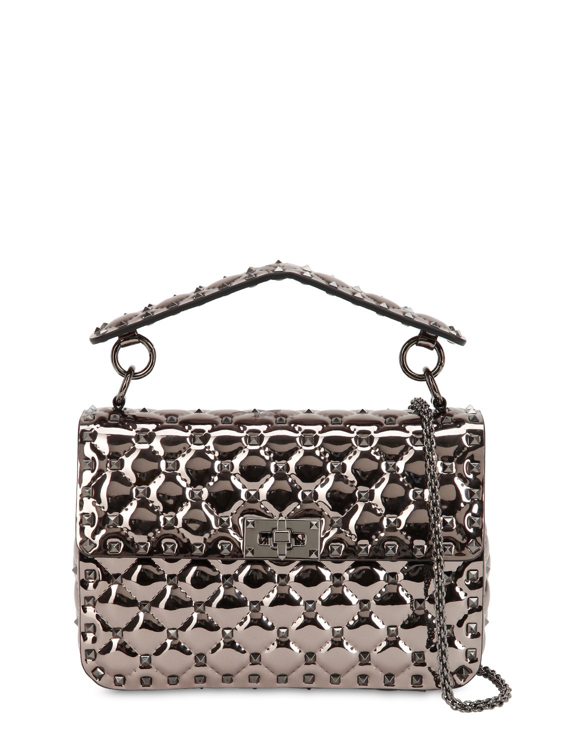 SPIKE ミディアム レザーショルダーバッグ