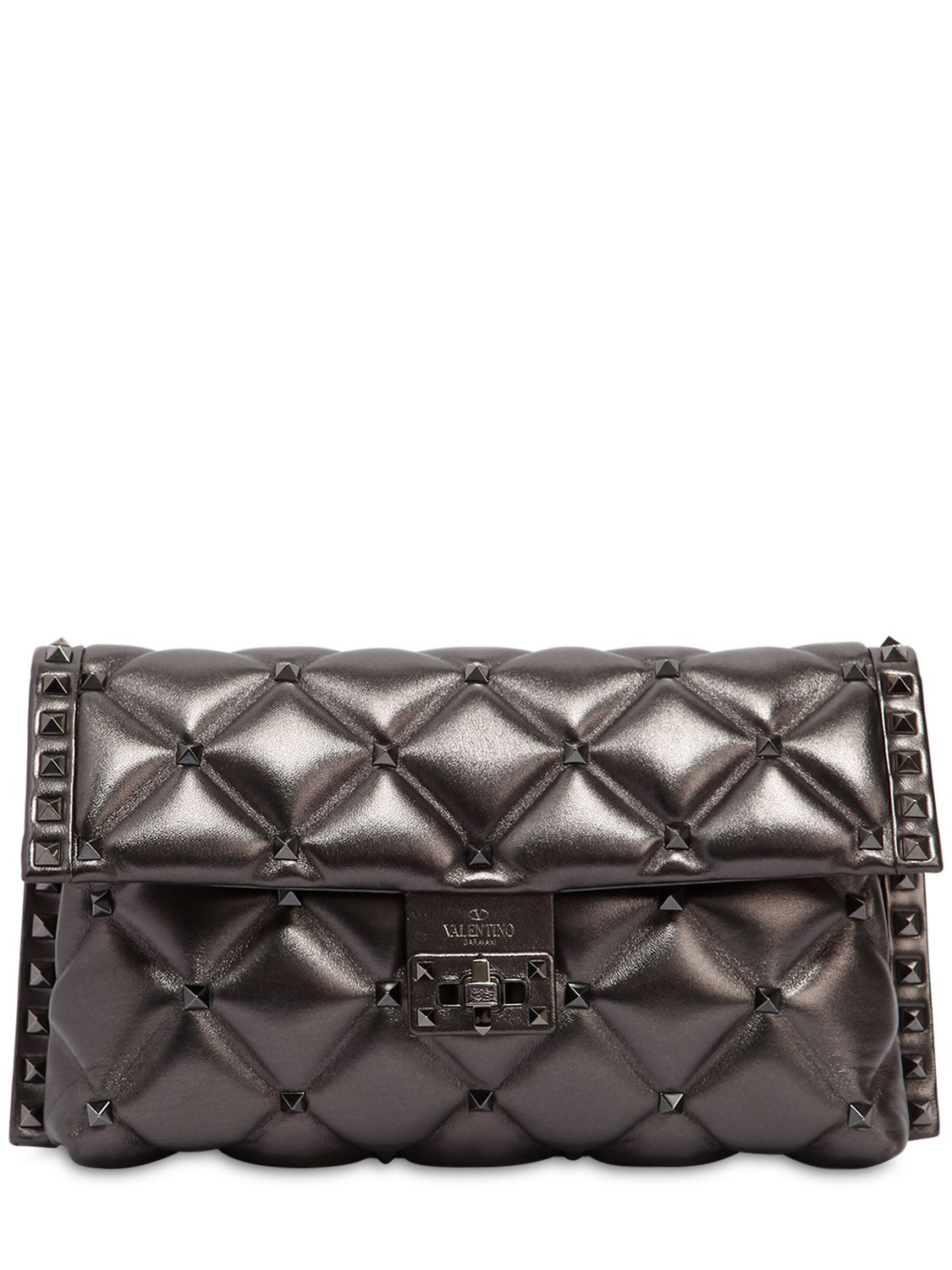 CANDY メタリックレザークラッチバッグ