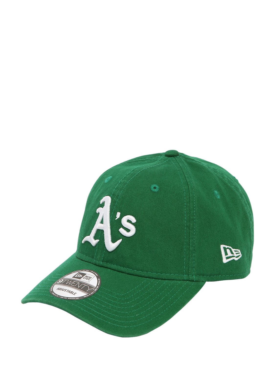 New Era 9twenty Washed Oakland Athletics Hat In Green