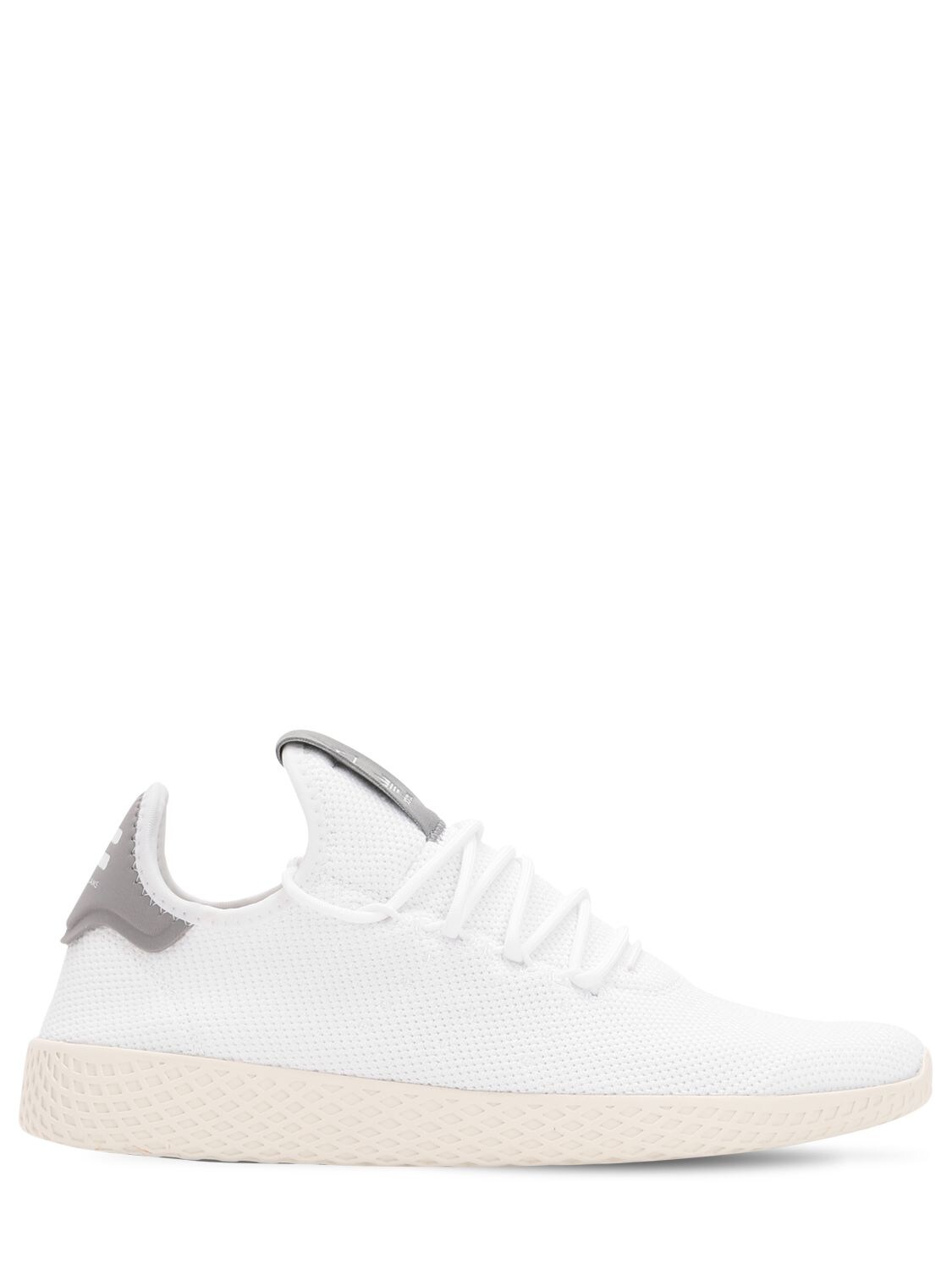 Adidas Originals By Pharrell Williams Pharrell Williams Knit Trainers In White/grey
