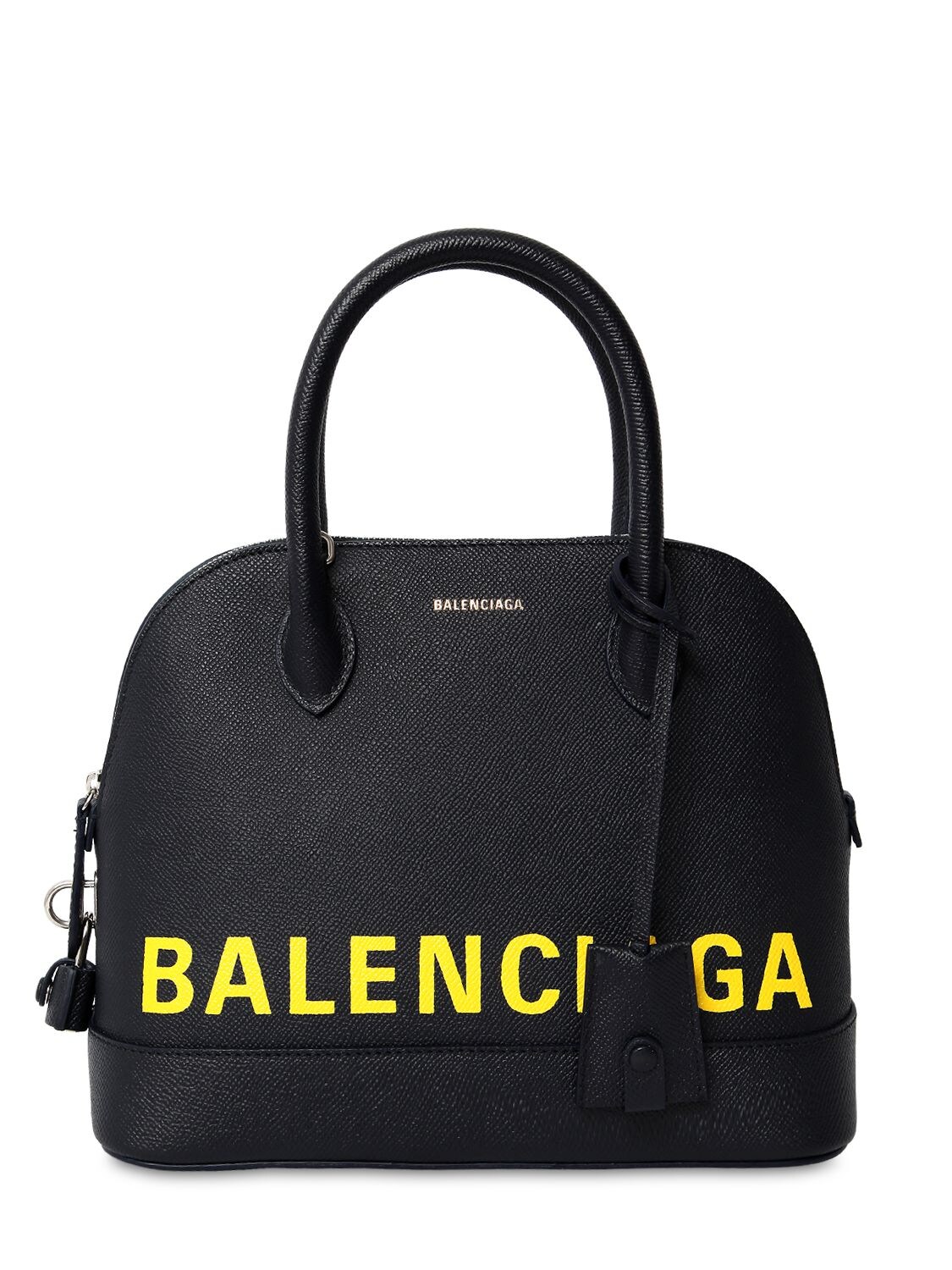 Balenciaga S Ville Leather Tote Bag In Blue,yellow