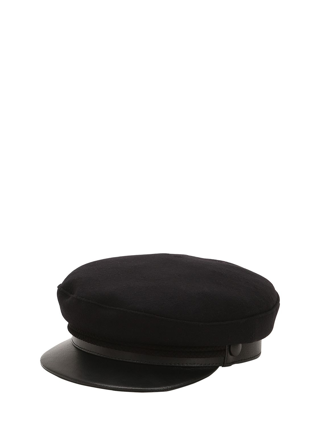 Don Wool Blend Captain's Hat In Black