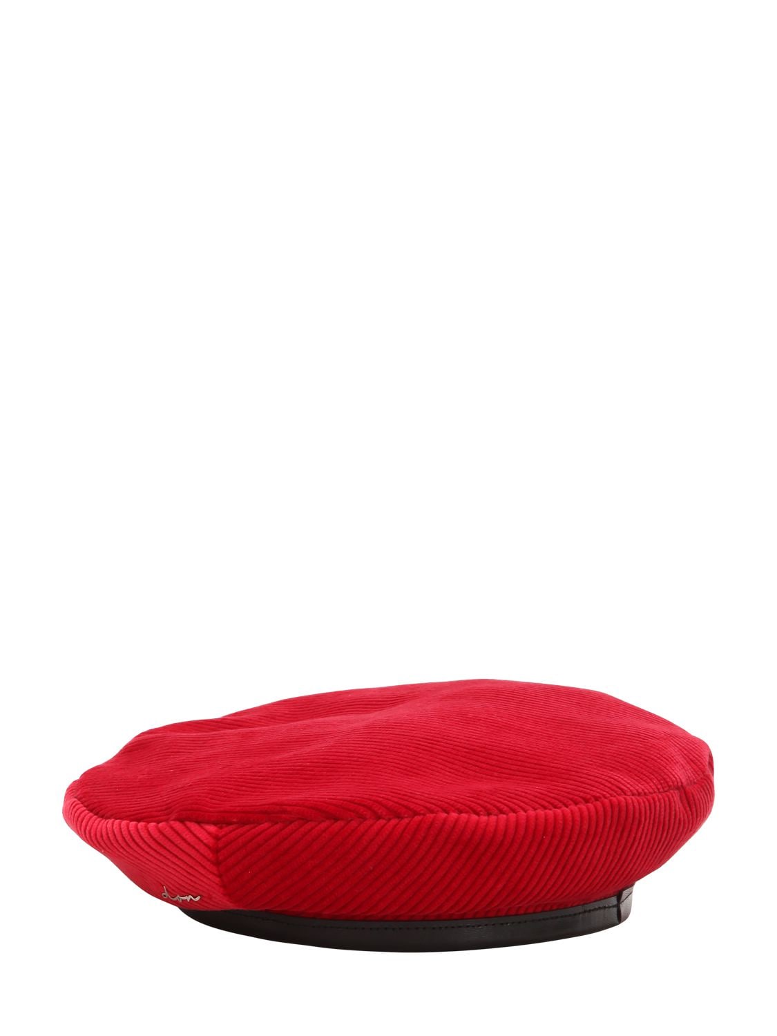 Don Corduroy Beret In Red