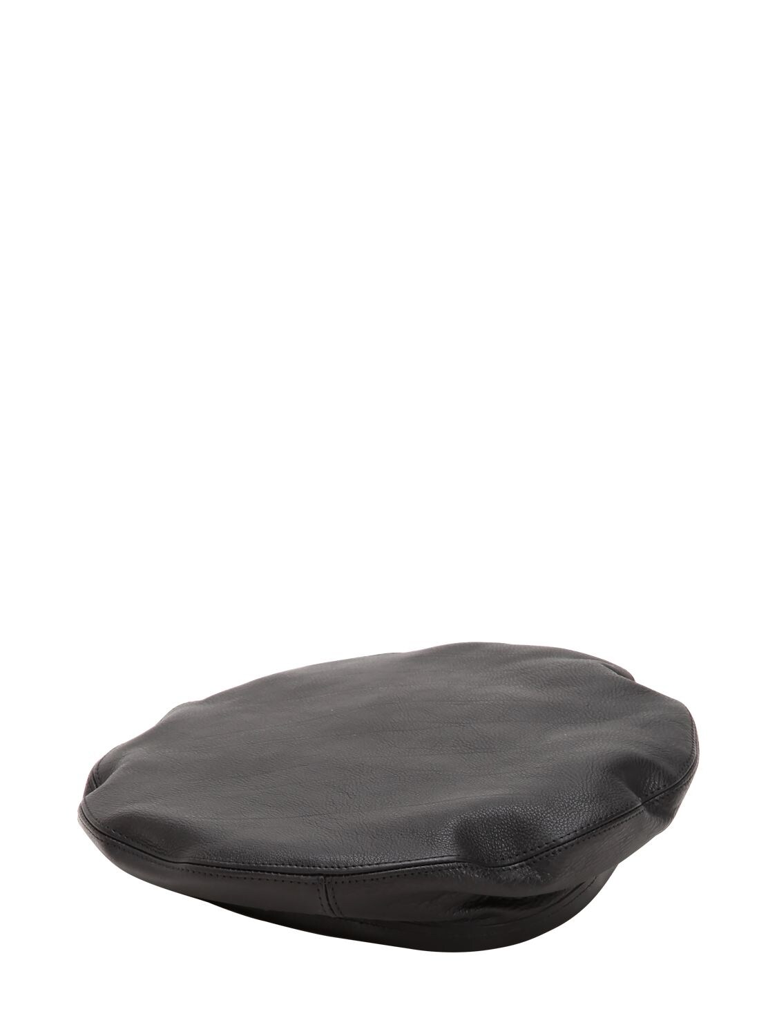 Don Leather Beret In Black