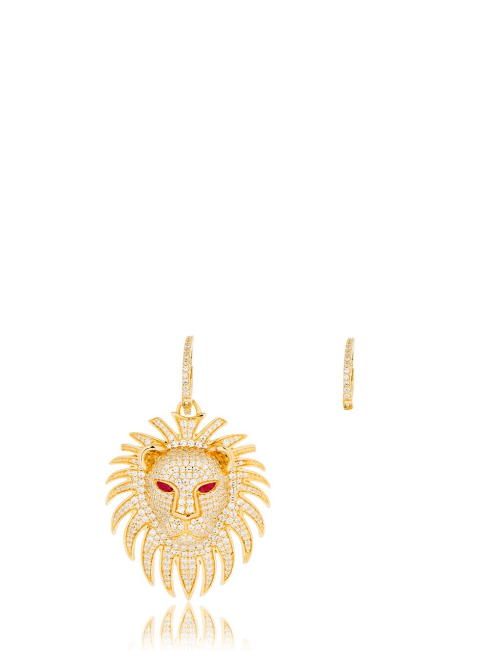 Apm Monaco Lion Statement Asymmetric Earrings In Gold