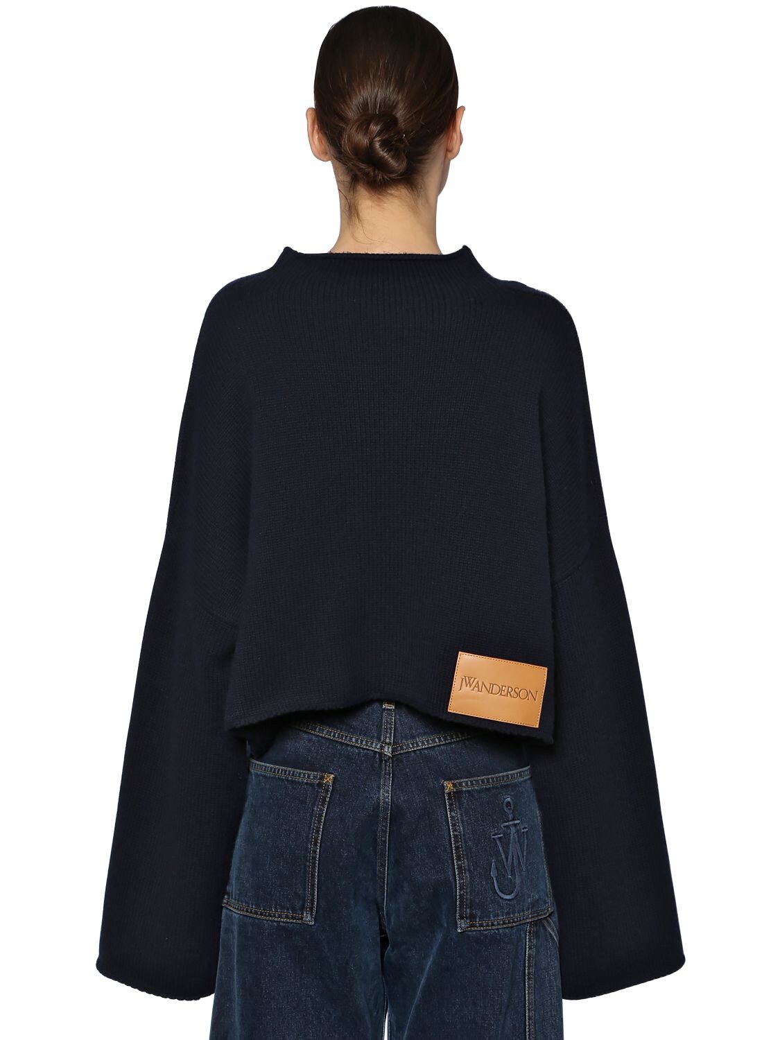 JW ANDERSON OVERSIZE WOOL & CASHMERE KNIT SWEATER,68IWG8006-ODg40