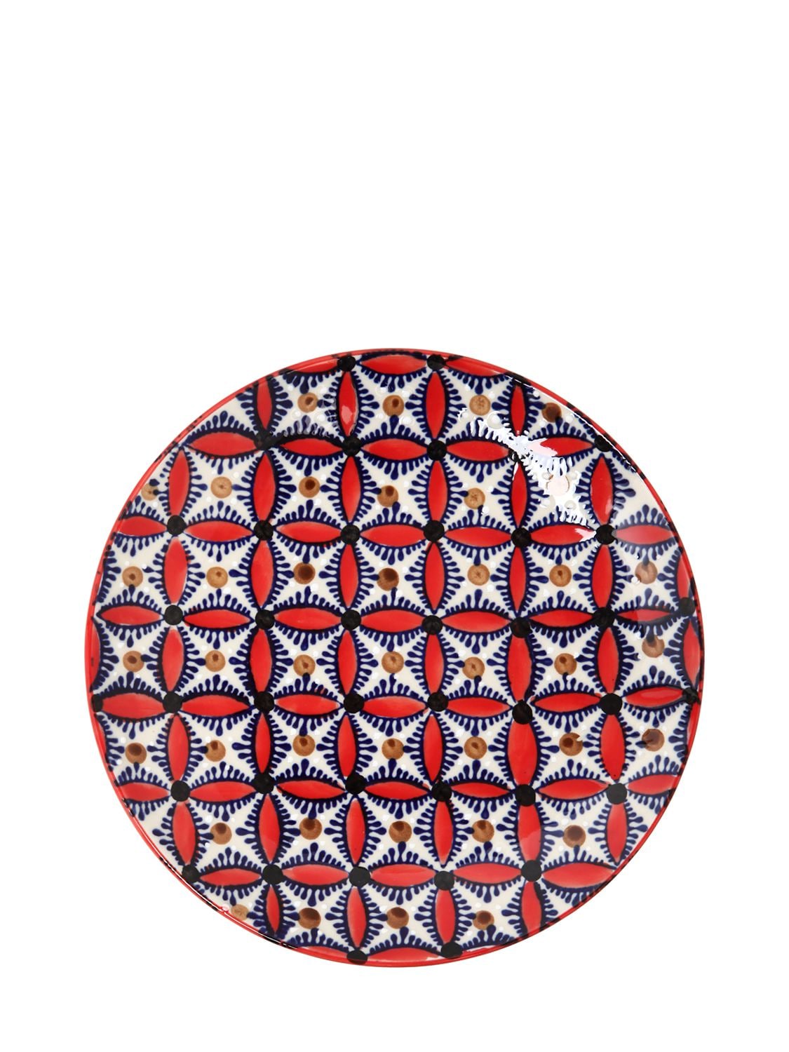 Pols Potten Set Of 4 Hippy Ceramic Plates In Multicolor