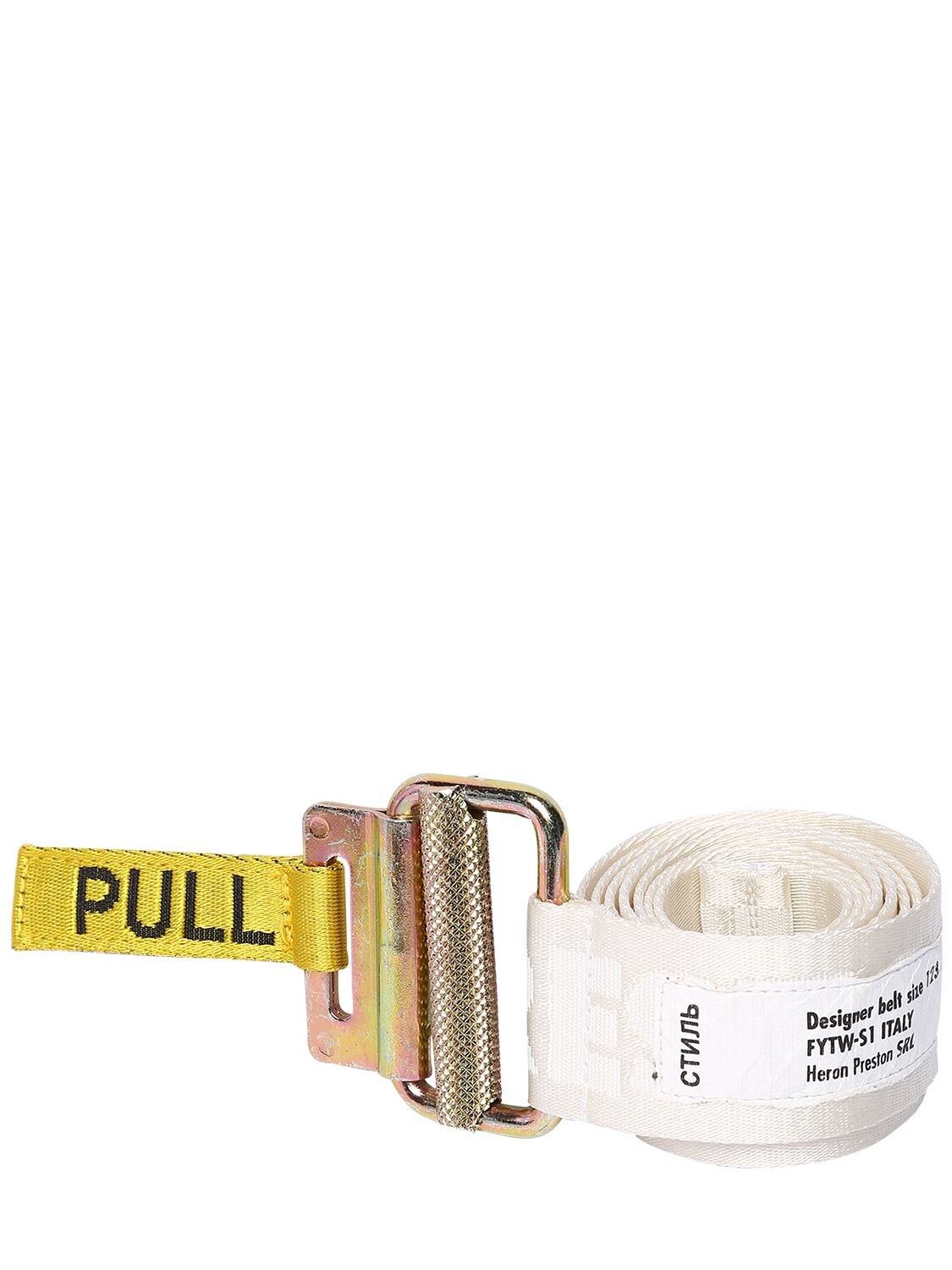 Heron Preston Logo Jacquard Tape Webbing Belt In White | ModeSens