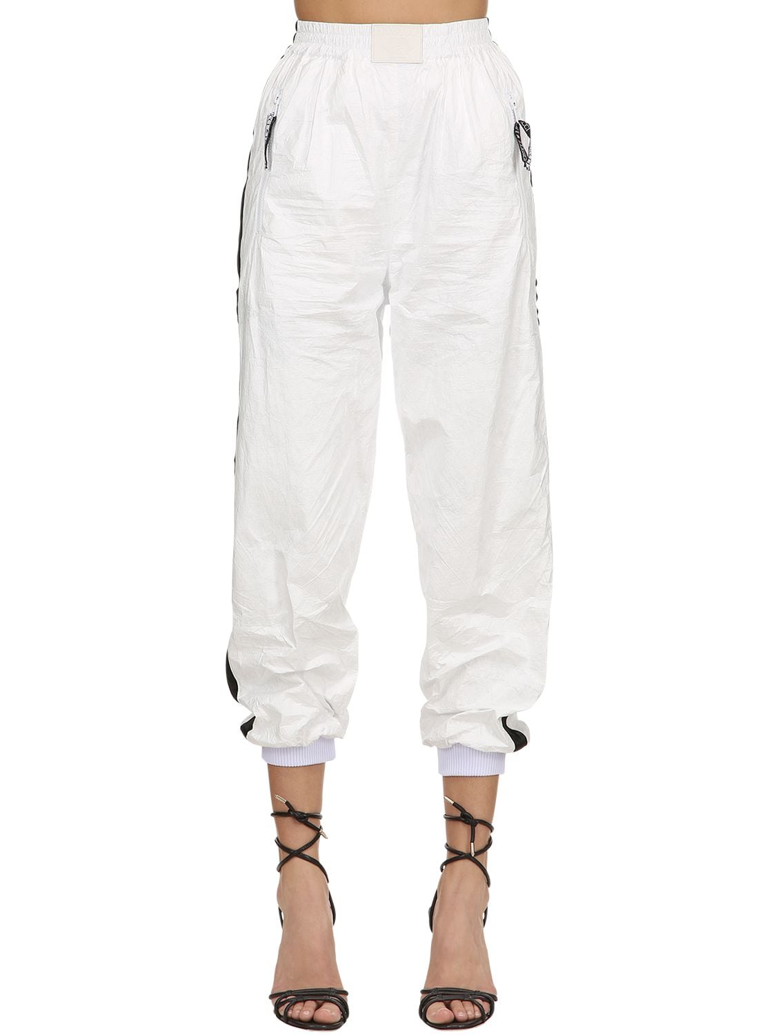Fiorucci Track Pants With Satin Side Bands In White