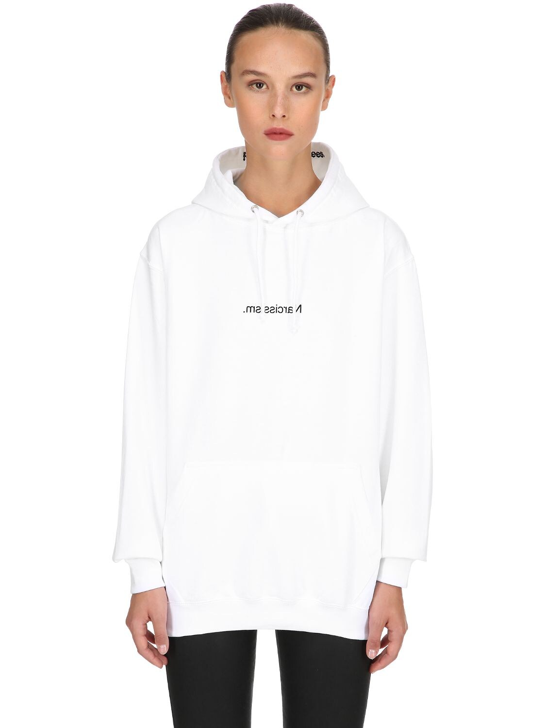 Famt - Fuck Art Make Tees Narcissism Cotton Sweatshirt In White