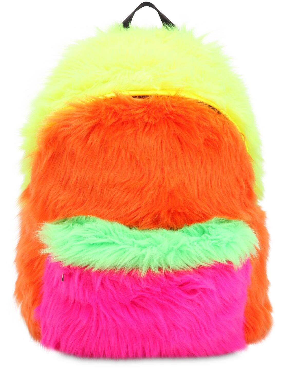 Jeremy Scott Faux Fur Backpack In Multicolor