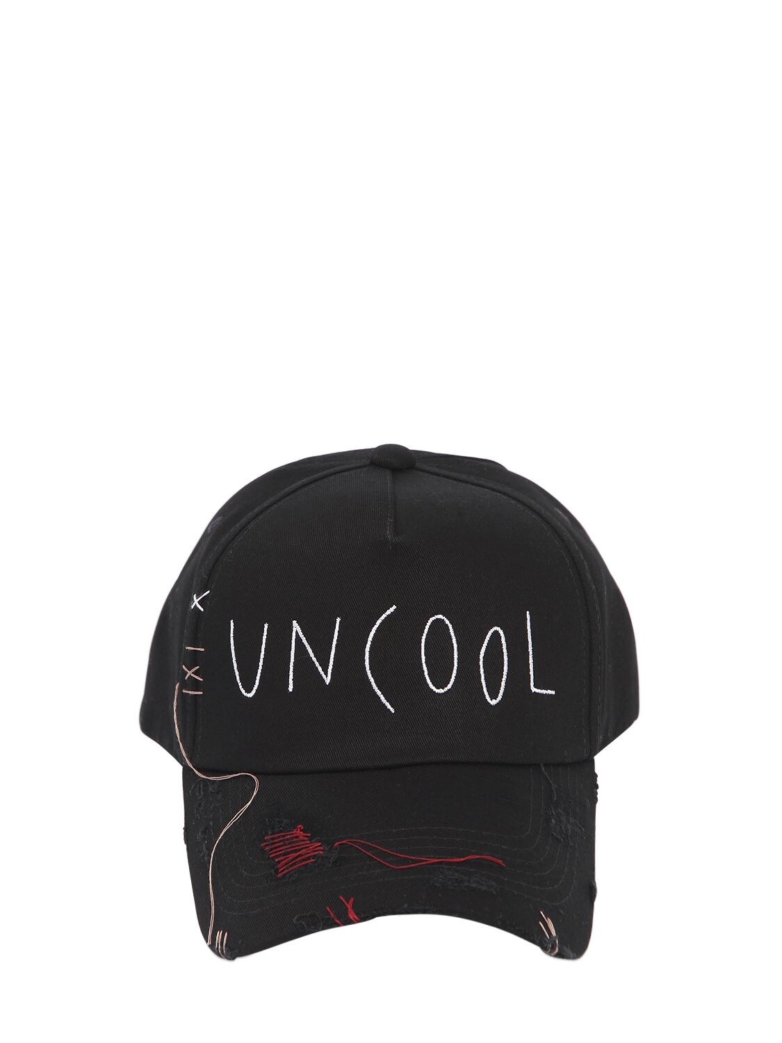 Azs Tokyo Uncool Distressed Baseball Hat In Black