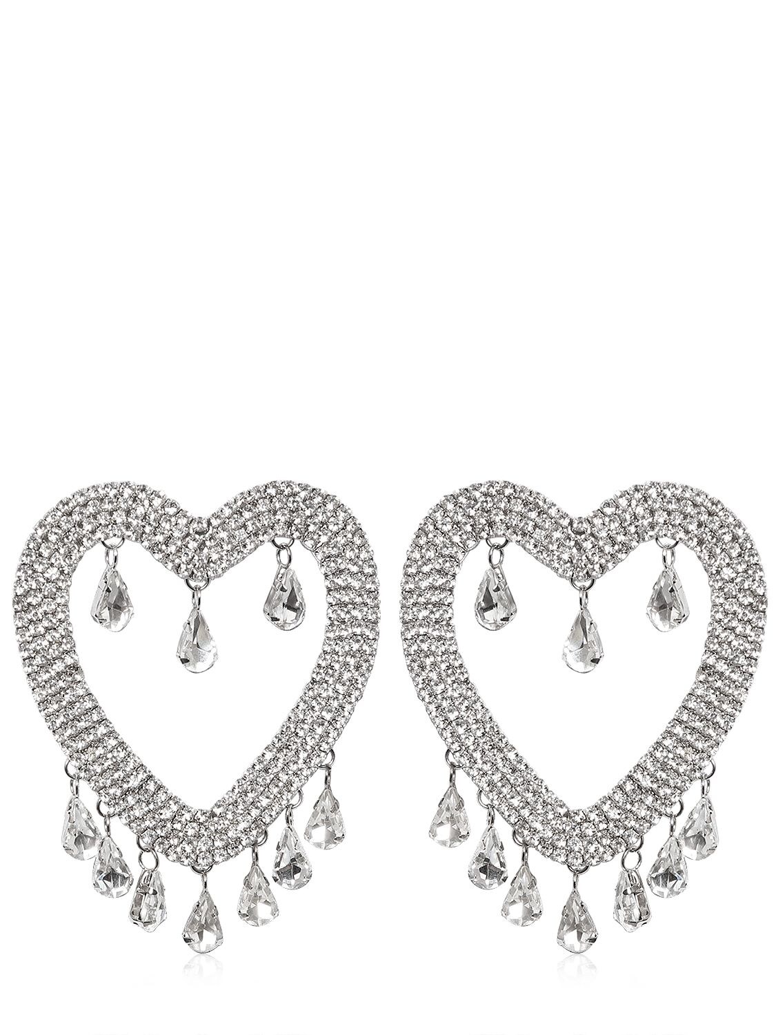 Raisa Vanessa Heart Shape Crystal Earrings