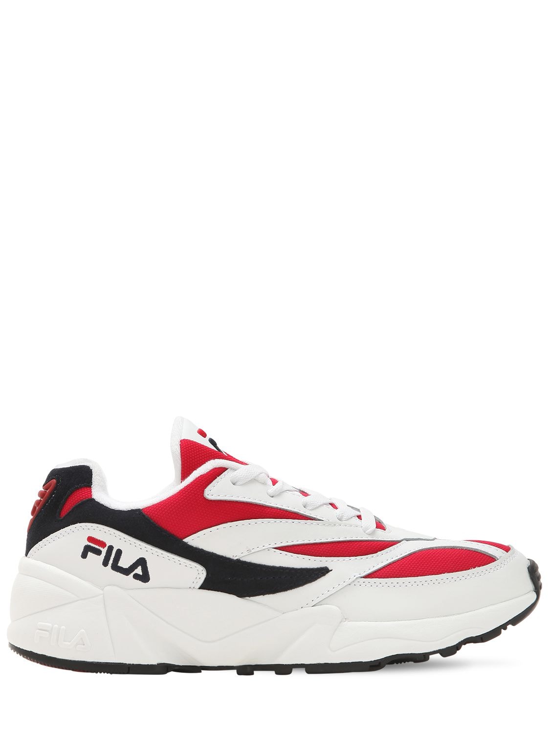 Fila Low Leather, Suede And Sneakers In White ModeSens