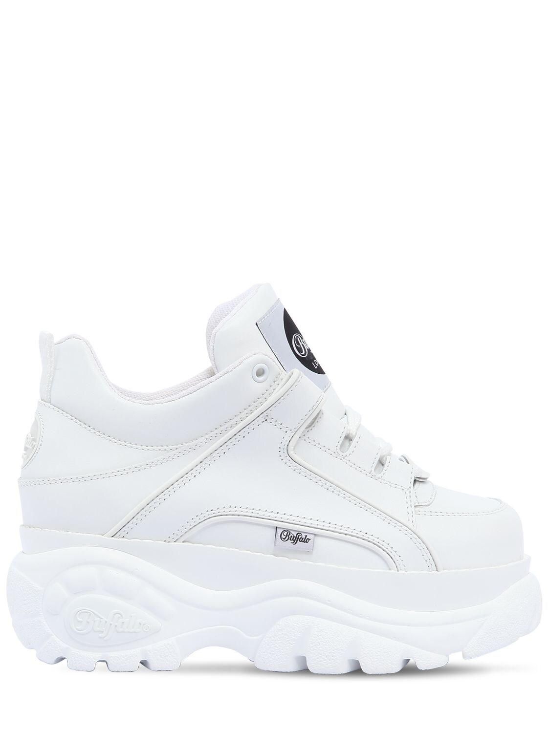 Buffalo 60mm  Classic Leather Sneakers In White