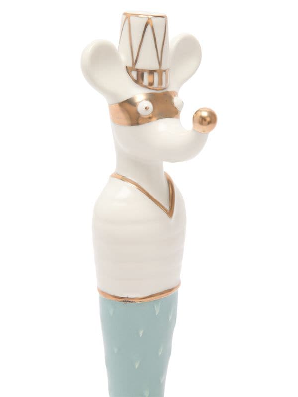 Shop Bosa Tolo Ceramic Figurine In White,blue