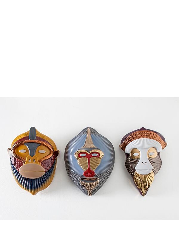 Shop Bosa Mandrillus Primates Wall Mask In Multicolor