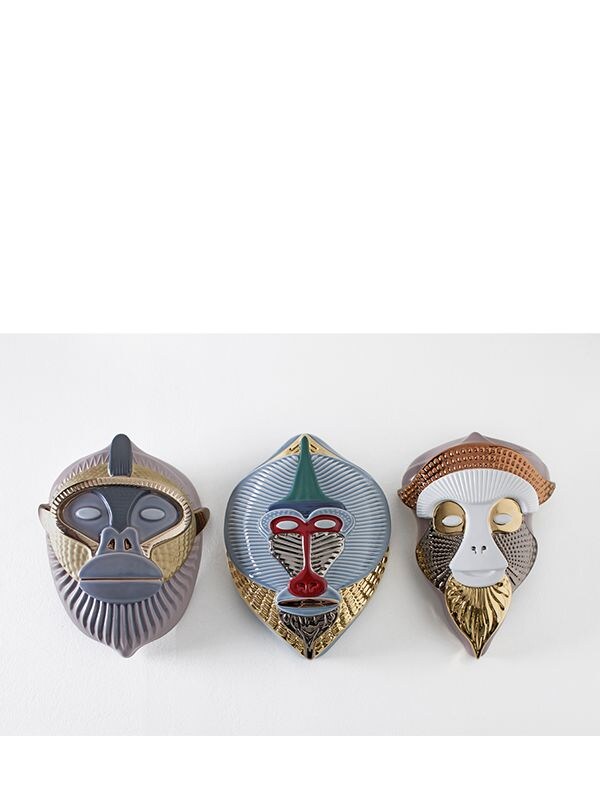 Shop Bosa Brazza Primates Wall Mask In Multicolor