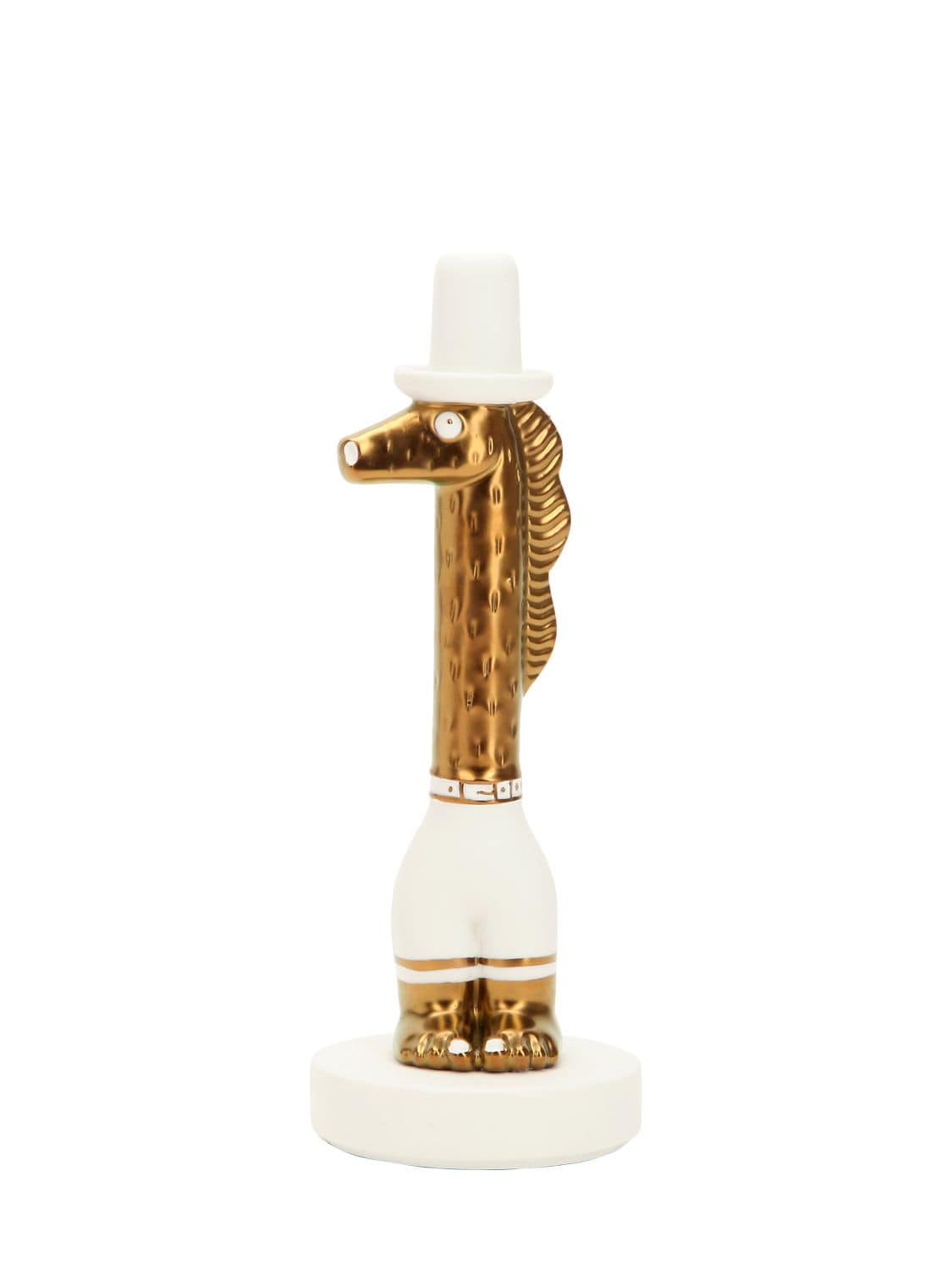 Bosa Calo Metallic Ceramic Figurine In Gold,white