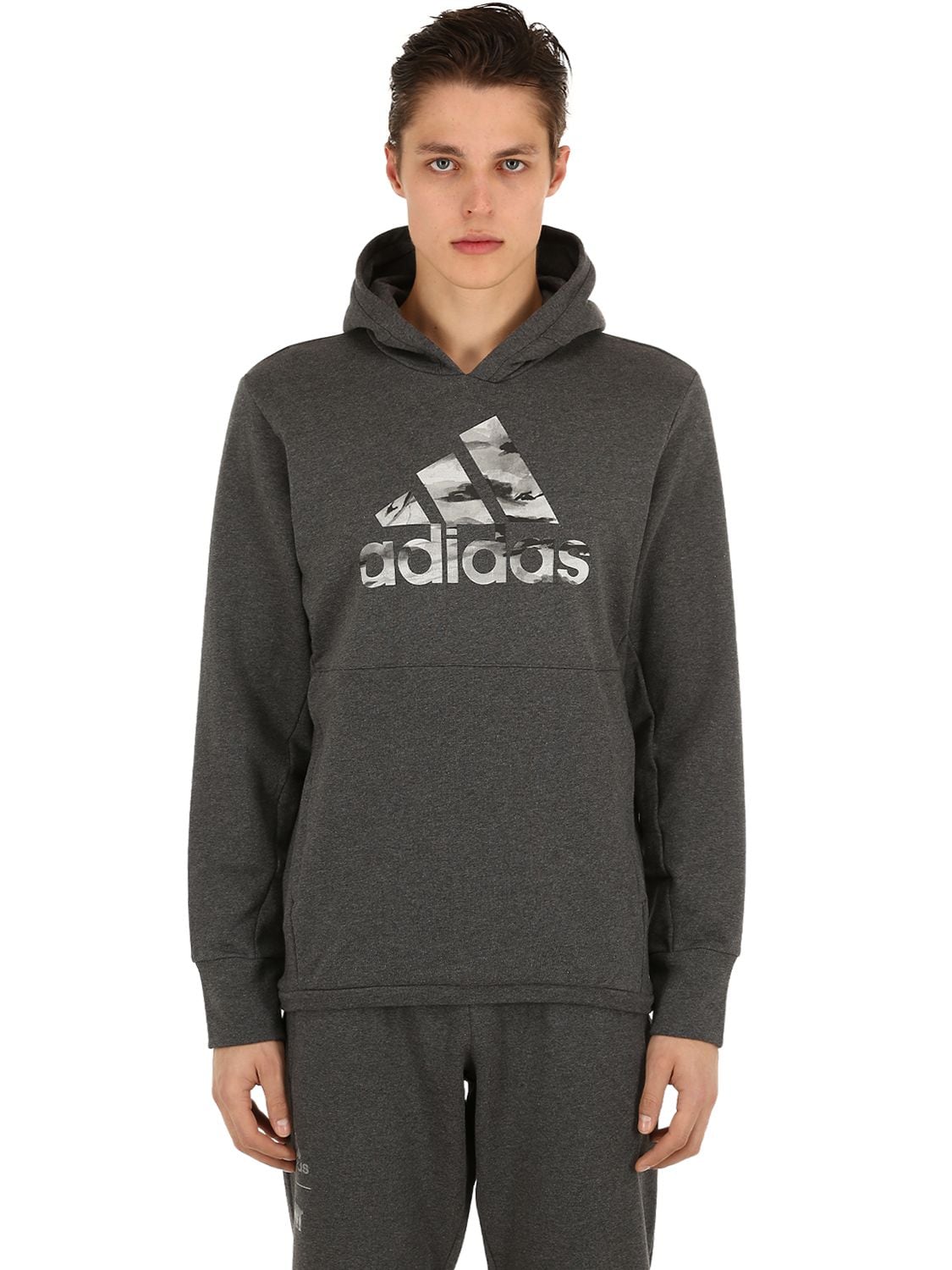 Adidas X Undefeated Undefeated Tech Sweatshirt Hoodie In Dark Grey