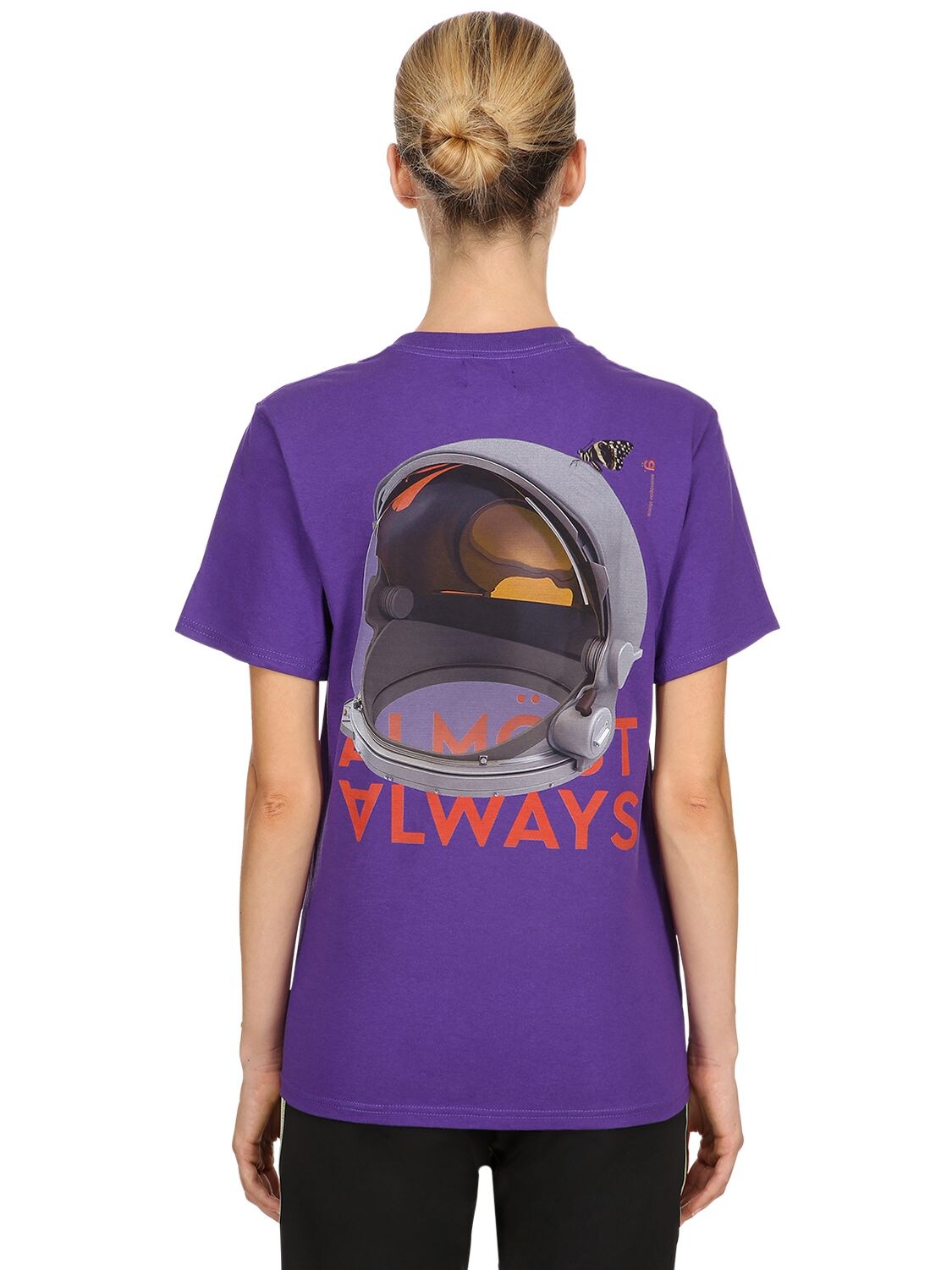 Almost Always Astronaut Cotton Jersey T-shirt In Purple