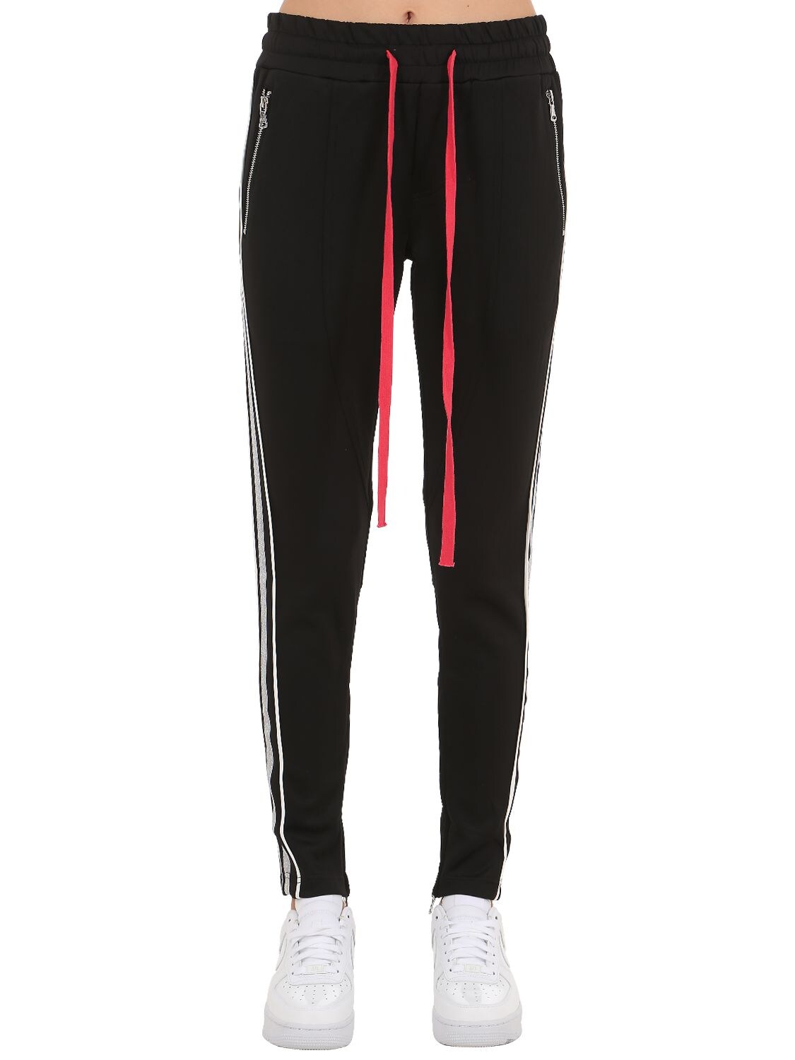 Lifted Anchors Jenner Track Pants W/ Side Bands In Black