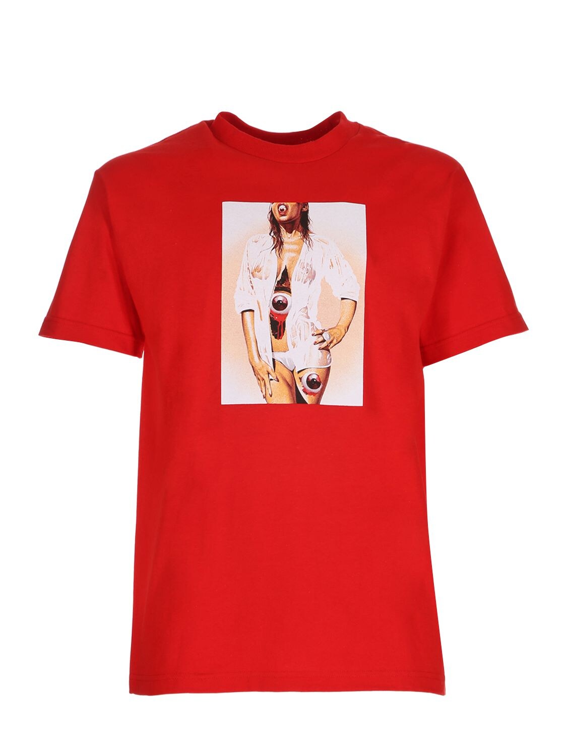 Bow3ry Dead Inside Cotton Jersey T-shirt In Red