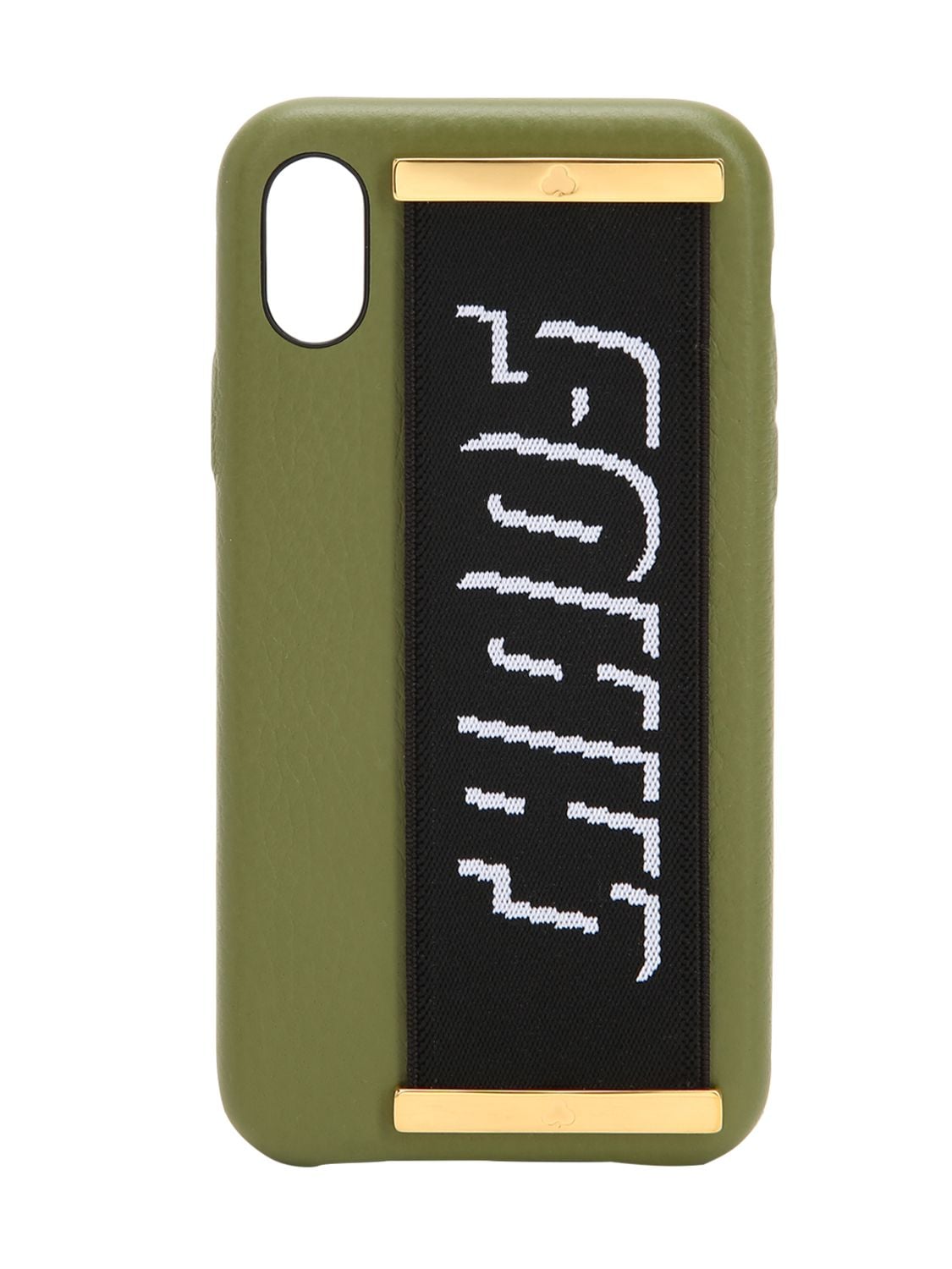 Chaos Logo Strap Leather Iphone 7/8 Plus Cover In Khaki/black